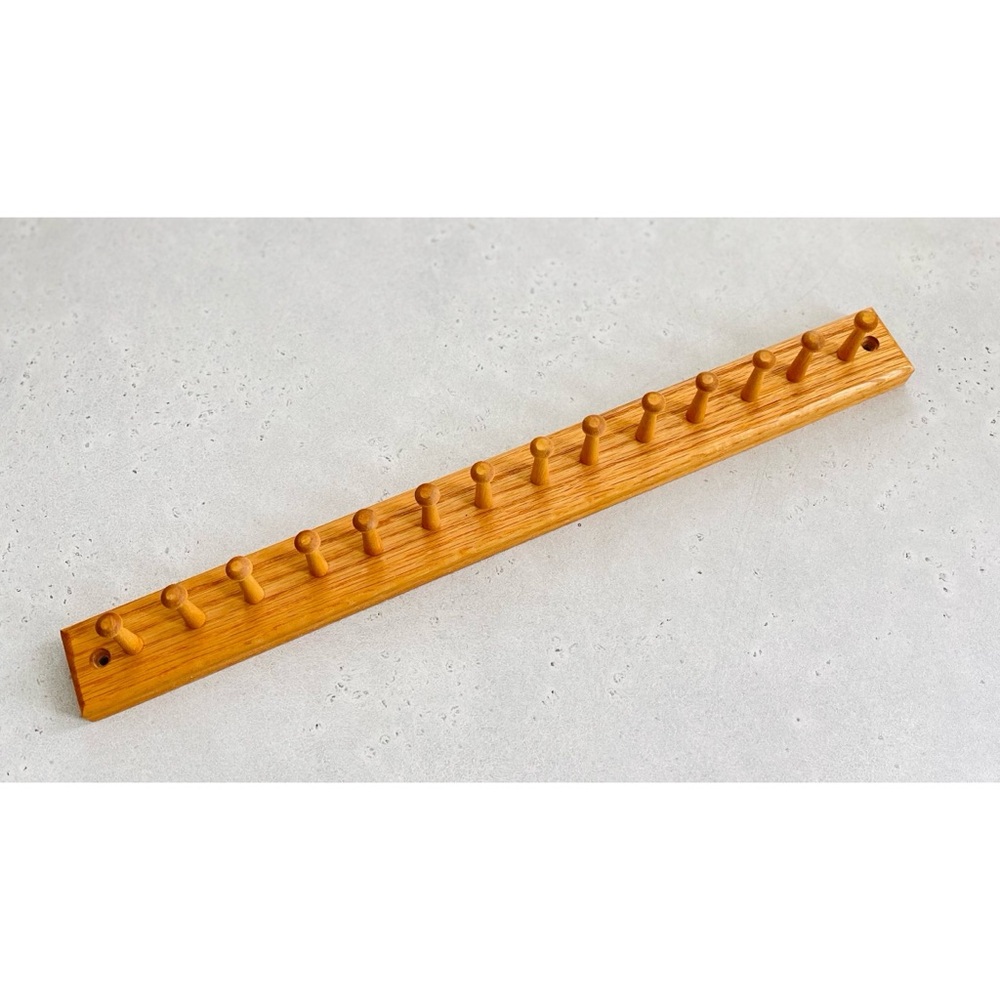 Wooden Oak Peg Tie Jewelry Rack Organizer Hanger Wall Mount